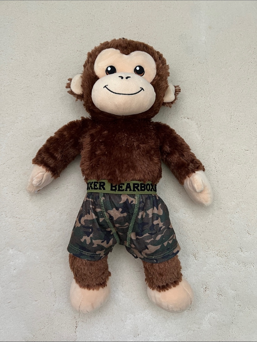 Build-A-Bear Brown Monkey Plush with Camo Trunks